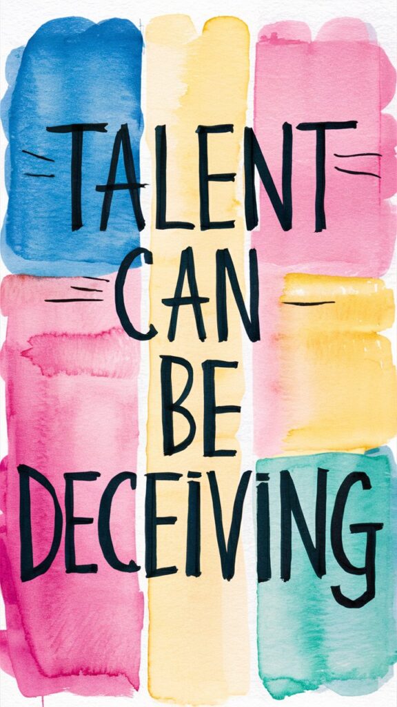 While talent was sufficient to stand out in the past, nowadays due to constant pressure and improvements is not enough; talent also needs hours of practice to make a difference.
